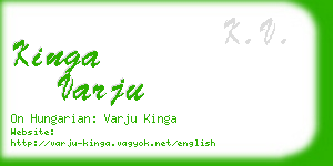 kinga varju business card